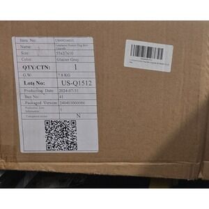 Bedsure Human Dog Bed Plush Floor Lounger Glacier Gray NEW Vacuum Sealed